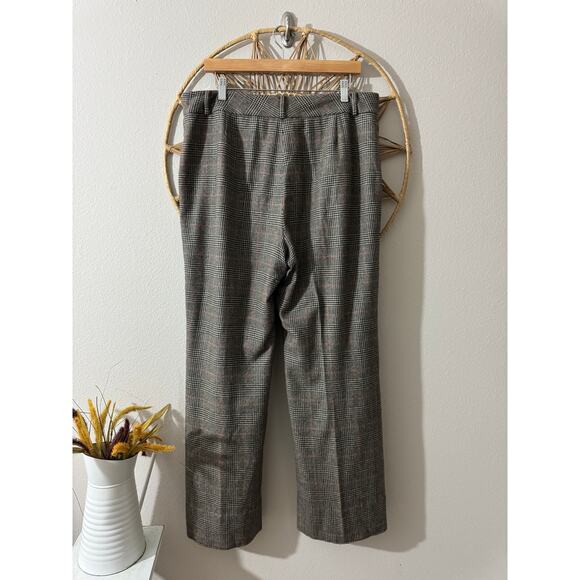 Lauren Ralph Lauren Wool Angora Blend Plaid Houndstooth Trousers Pants Preppy 14 - Picture 6 of 8